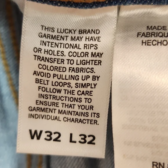 Lucky Brand 121 Slim Straight Distressed Jeans